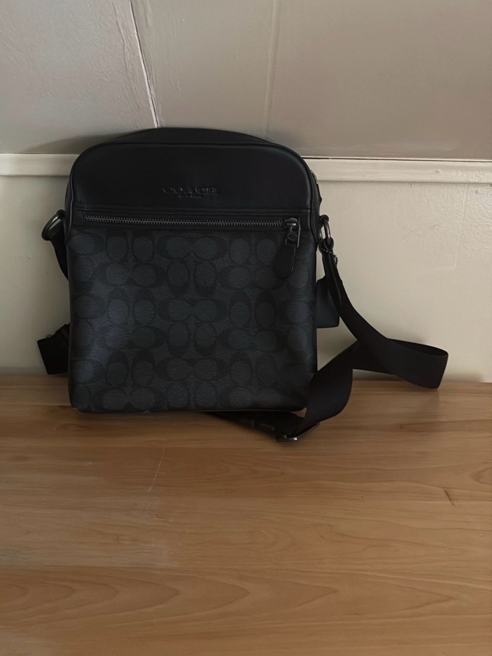 Coach Black Signature Messenger Crossbody